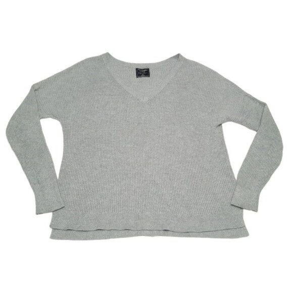 Abercrombie and Fitch Sweater Womens XS Gray Oversized Long Sleeve 40 in Chest - Picture 1 of 11